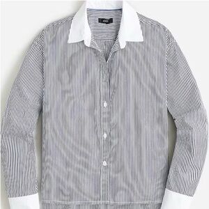 J.Crew relaxed fit cripped cotton popplin shirt